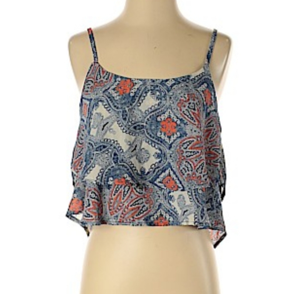 Boho crop tank top